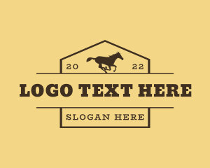 Western Rodeo Horse Business Logo