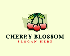 Fruit Cherry Washington logo design