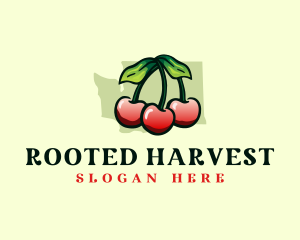 Fruit Cherry Washington logo design