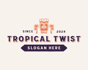 Tropical Tiki Statue logo design