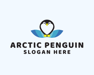 Penguin Heart Animal  logo