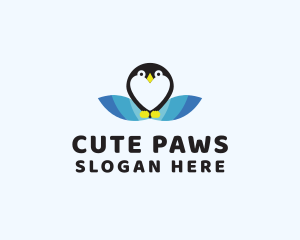 Cute Penguin Animal  logo design