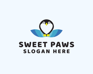 Cute Penguin Animal  logo design