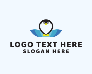 Heart - Penguin Heart Animal logo design