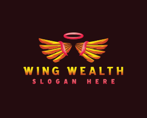 Angel Halo Wings logo design