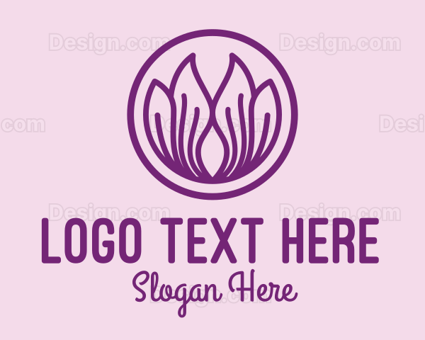 Violet Flower Petals Logo