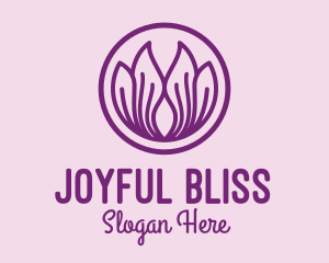 Violet Flower Petals  Logo