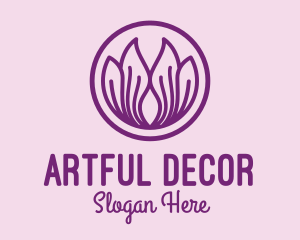 Violet Flower Petals  logo design