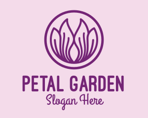 Violet Flower Petals  logo design