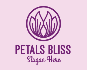 Violet Flower Petals  logo design