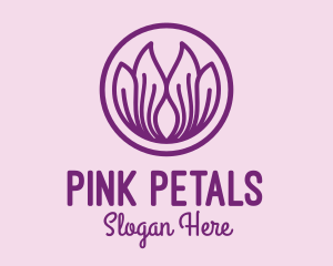 Violet Flower Petals  logo design