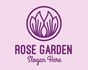 Violet Flower Petals  logo design