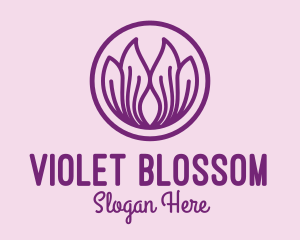 Violet Flower Petals  logo design