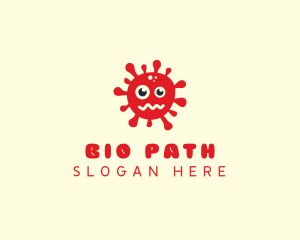 Bacteria Virus Cartoon logo design