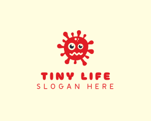 Bacteria Virus Cartoon logo design