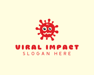 Bacteria Virus Cartoon logo design