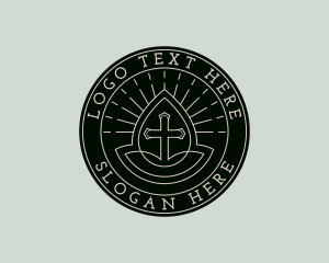 Church Worship Crucifix logo