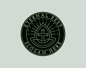 Church Worship Crucifix logo design