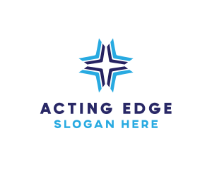 Blue Arrow Star logo design