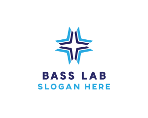 Blue Arrow Star logo design