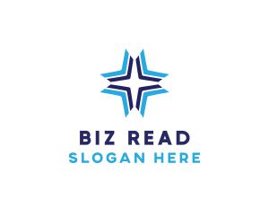 Blue Arrow Star logo design