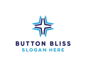 Blue Arrow Star logo design