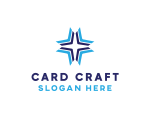 Blue Arrow Star logo design