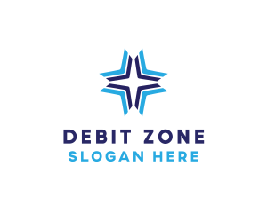 Blue Arrow Star logo design