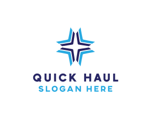 Blue Arrow Star logo design