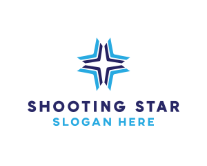 Blue Arrow Star logo design