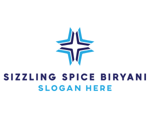 Blue Arrow Star logo design