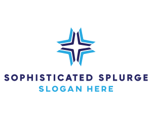 Blue Arrow Star logo design