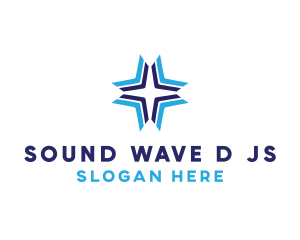 Blue Arrow Star logo design