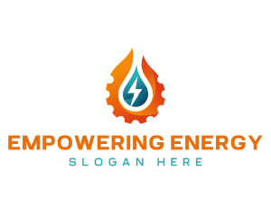 Thermal Energy Droplet logo design