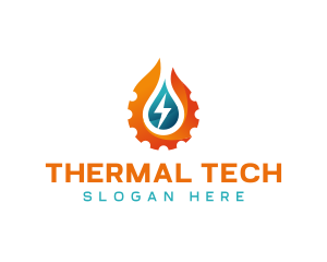 Thermal Energy Droplet logo design