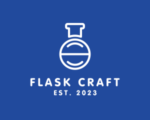 Pharmaceutical Laboratory Flask logo design