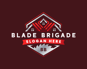 Saw Blade Roofing Renovation logo design