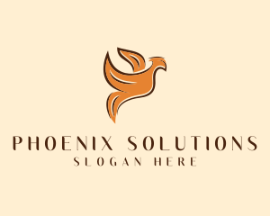 Flying Phoenix Bird  logo