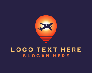 Travel Plane Sunset logo