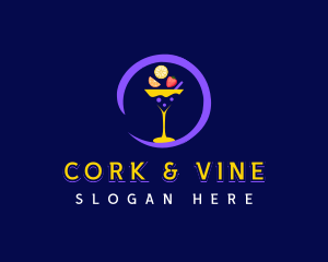 Cocktail Drink Bar logo design