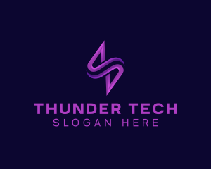 Lightning Thunder Electricity logo design