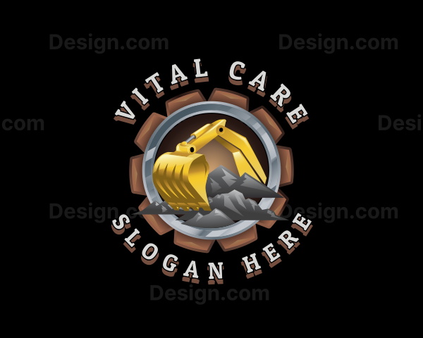 Construction Industrial Excavator Logo