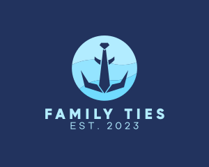 Navy Anchor Necktie  logo design