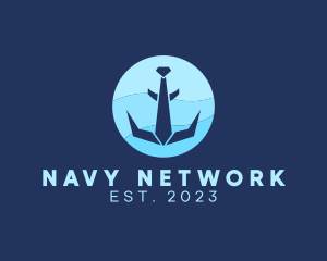 Navy Anchor Necktie  logo