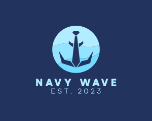 Navy Anchor Necktie  logo