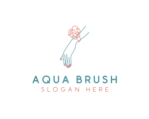 Corsage Nail Salon Beauty logo design