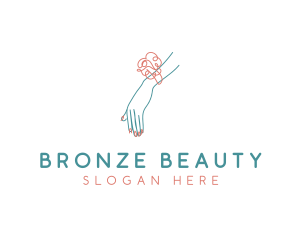 Corsage Nail Salon Beauty logo design