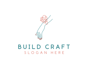 Corsage Nail Salon Beauty logo design