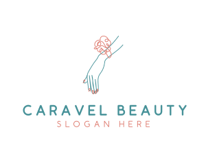 Corsage Nail Salon Beauty logo design