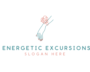 Corsage Nail Salon Beauty logo design